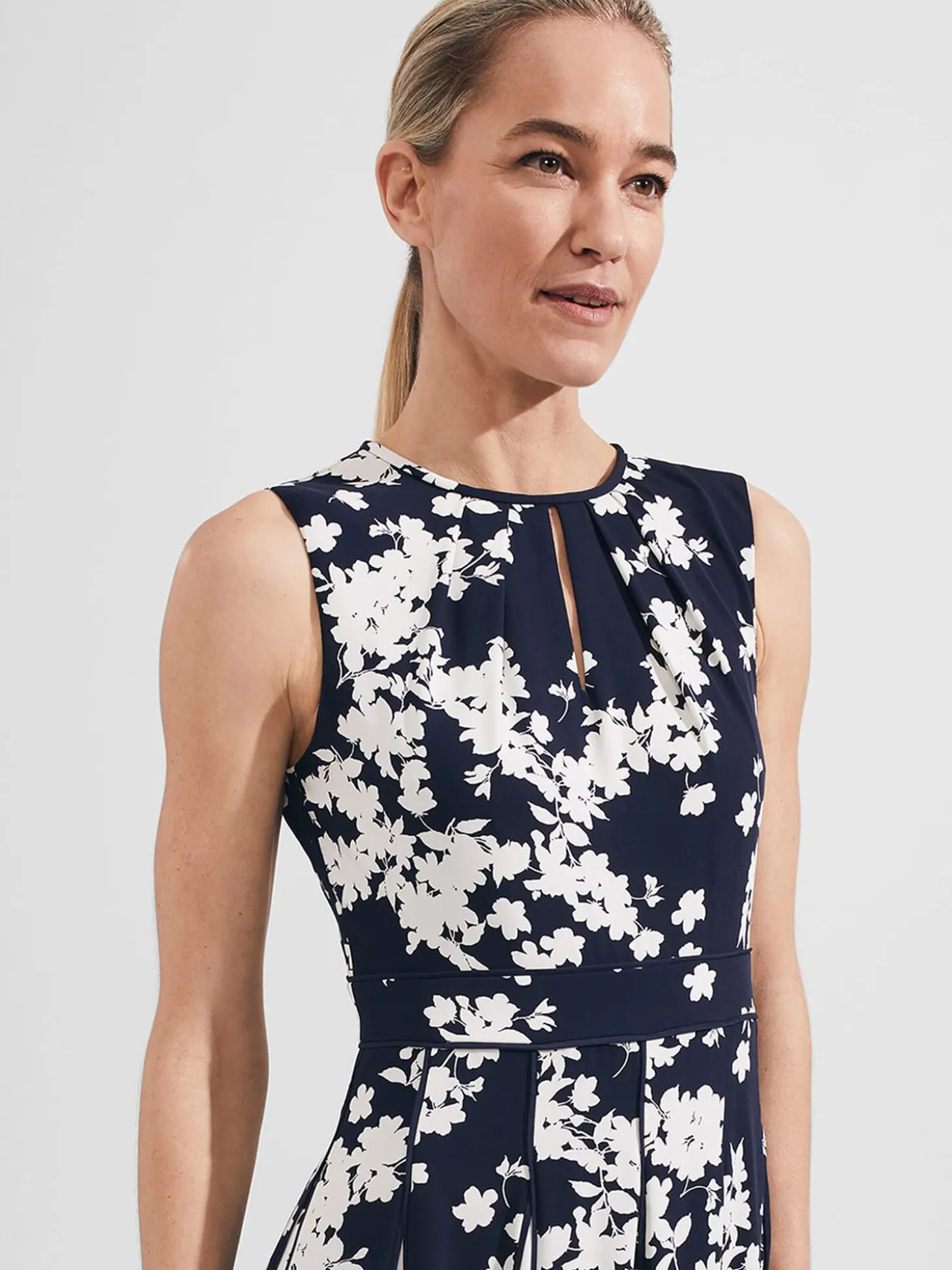 Womem Hobbs Dresses|Angelica Floral Pleated Dress