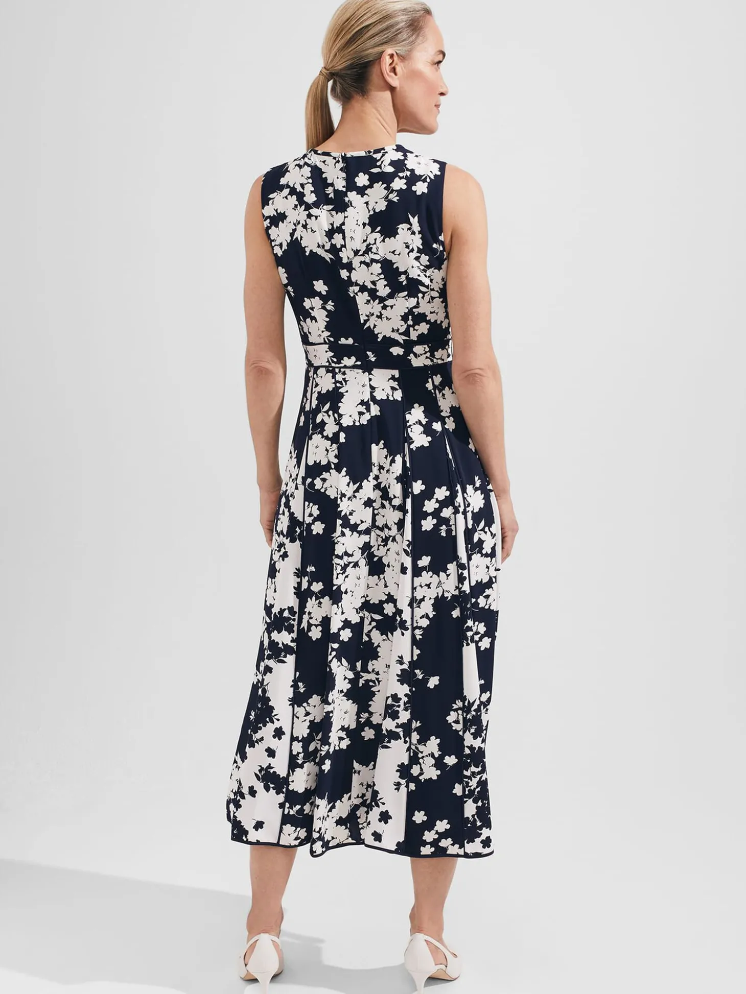 Womem Hobbs Dresses|Angelica Floral Pleated Dress