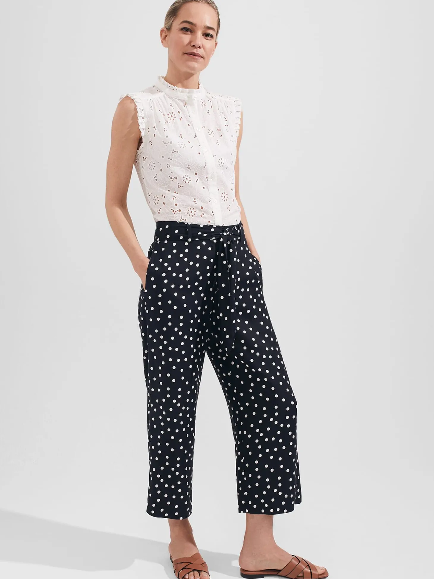 Womem Hobbs Trousers|Astrid Crop Trousers