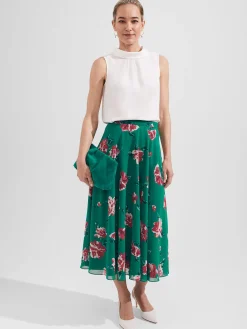 Womem Hobbs Skirts|Carly Floral A Line Skirt