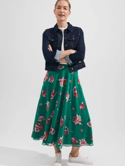 Womem Hobbs Skirts|Carly Floral A Line Skirt