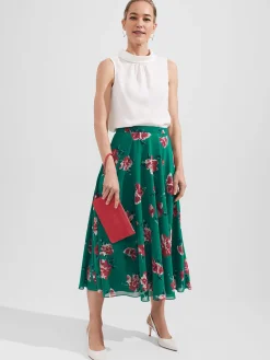 Womem Hobbs Skirts|Carly Floral A Line Skirt