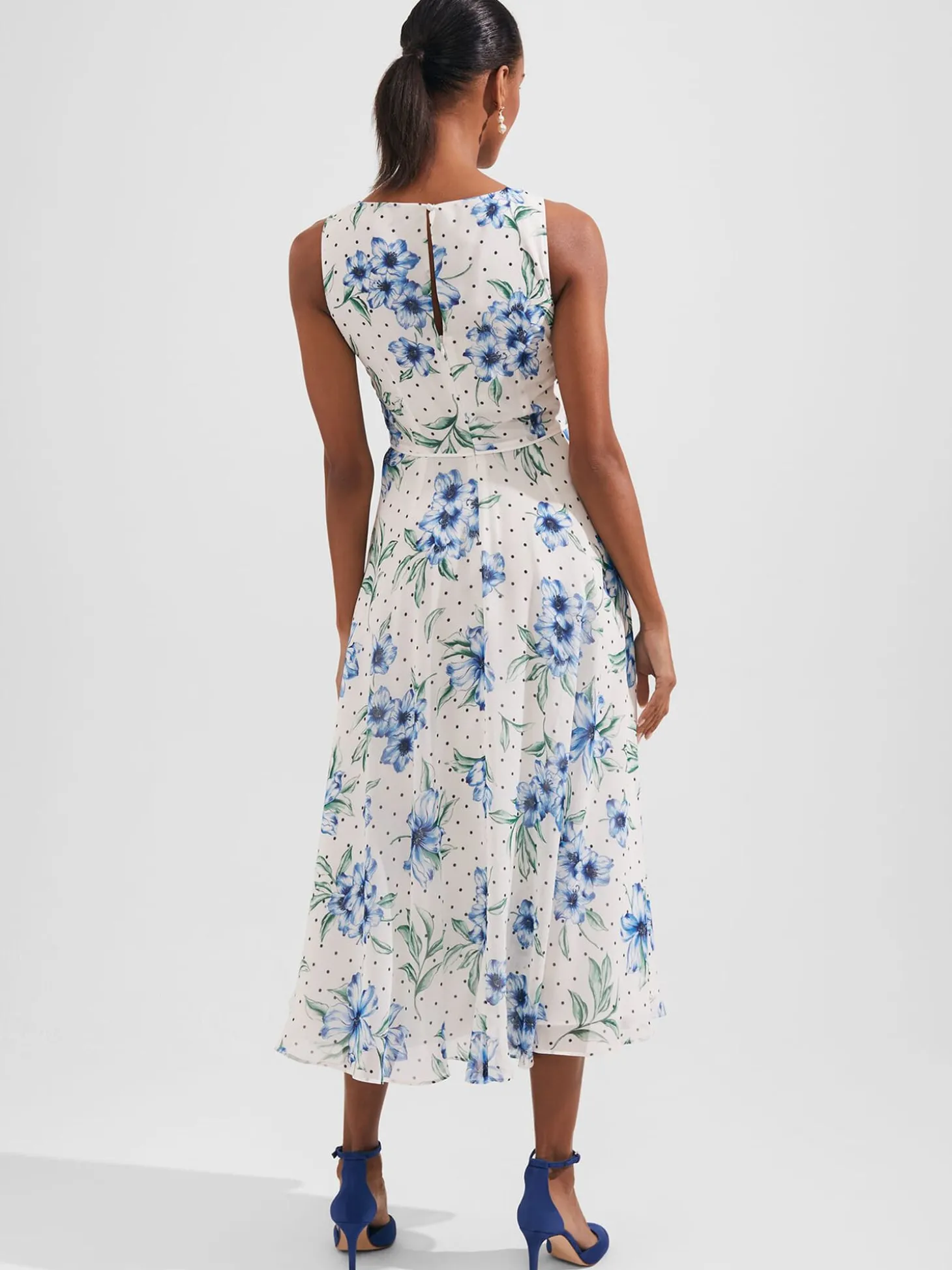 Womem Hobbs Dresses|Carly Floral Midi Dress