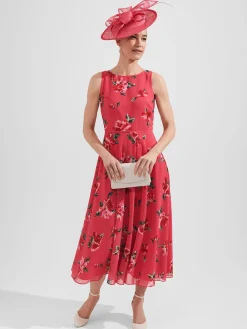 Womem Hobbs Dresses|Carly Floral Midi Dress