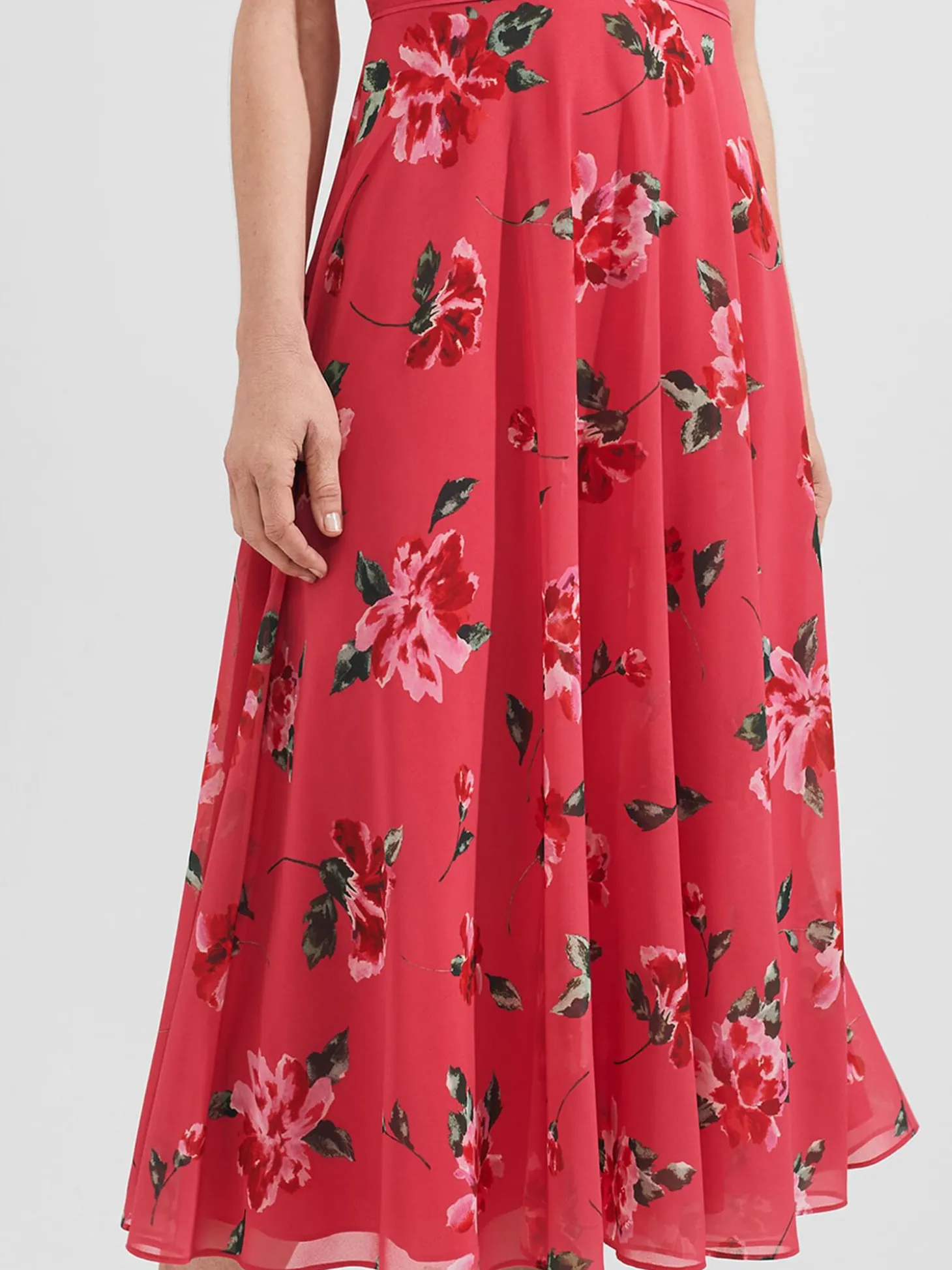 Womem Hobbs Dresses|Carly Floral Midi Dress