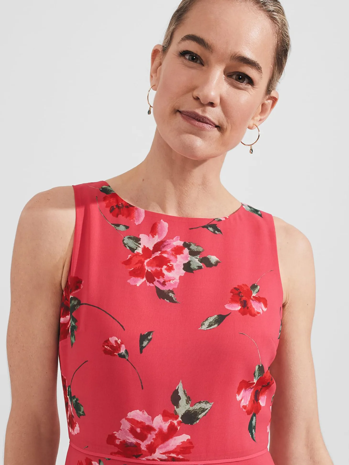 Womem Hobbs Dresses|Carly Floral Midi Dress