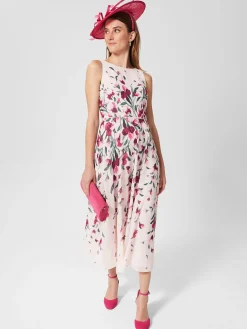 Womem Hobbs Dresses|Carly Floral Midi Dress