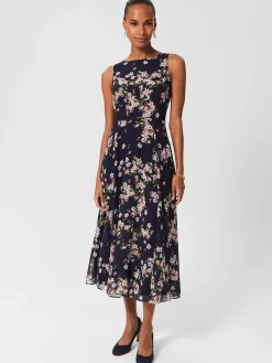 Womem Hobbs Dresses|Carly Floral Midi Dress