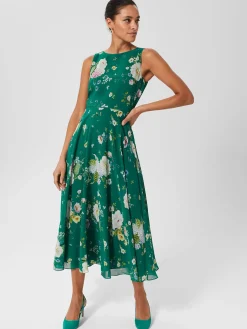 Womem Hobbs Dresses|Carly Floral Midi Dress