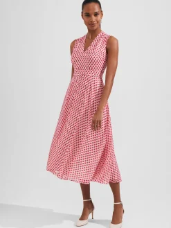 Womem Hobbs Dresses|Lucy Printed Fit And Flare Dress