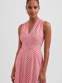 Womem Hobbs Dresses|Lucy Printed Fit And Flare Dress
