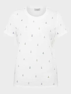 Womem Hobbs Tops|Pixie Cotton Printed T-Shirt