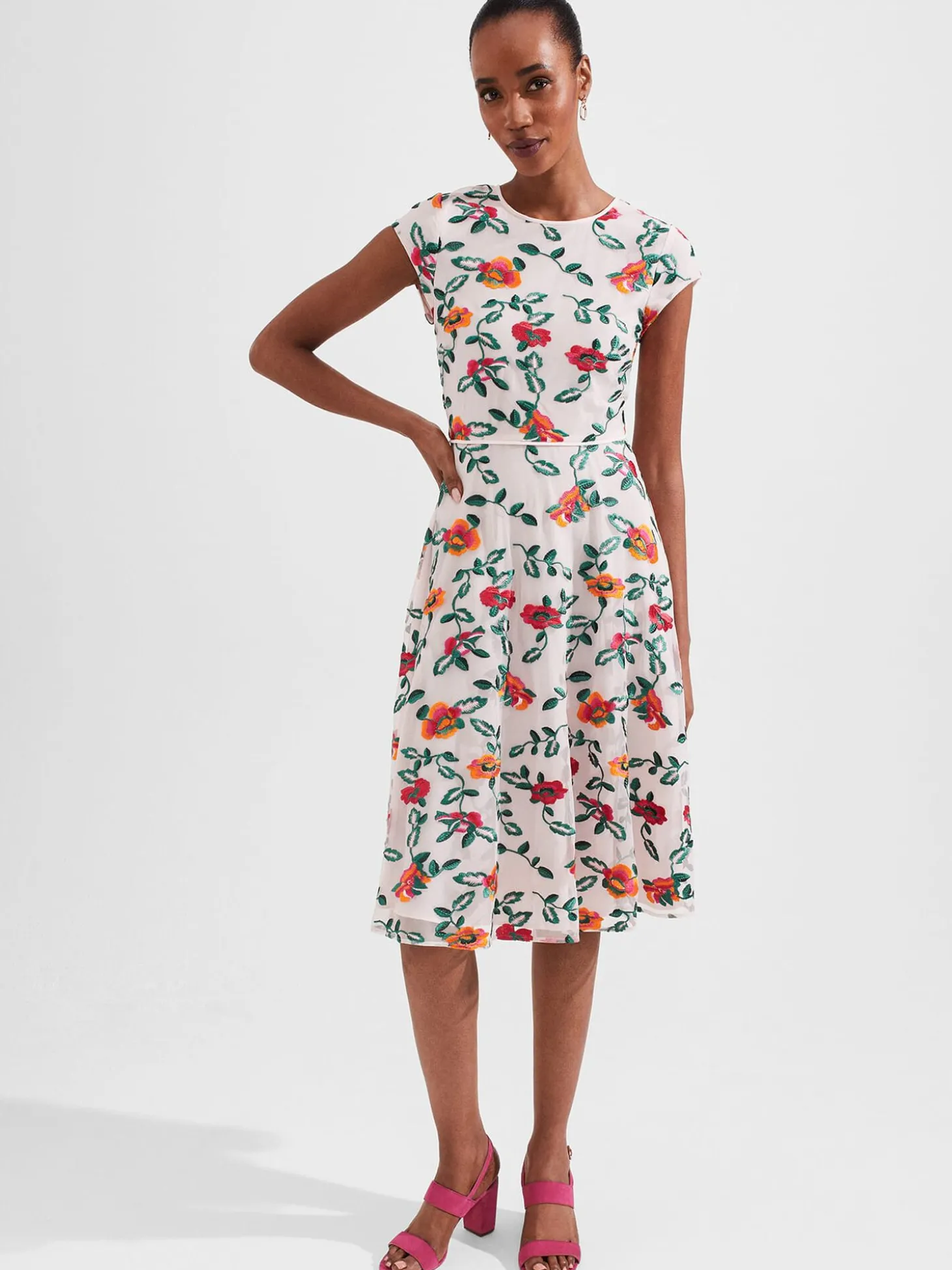 Womem Hobbs Dresses|Tia Embroidered Dress