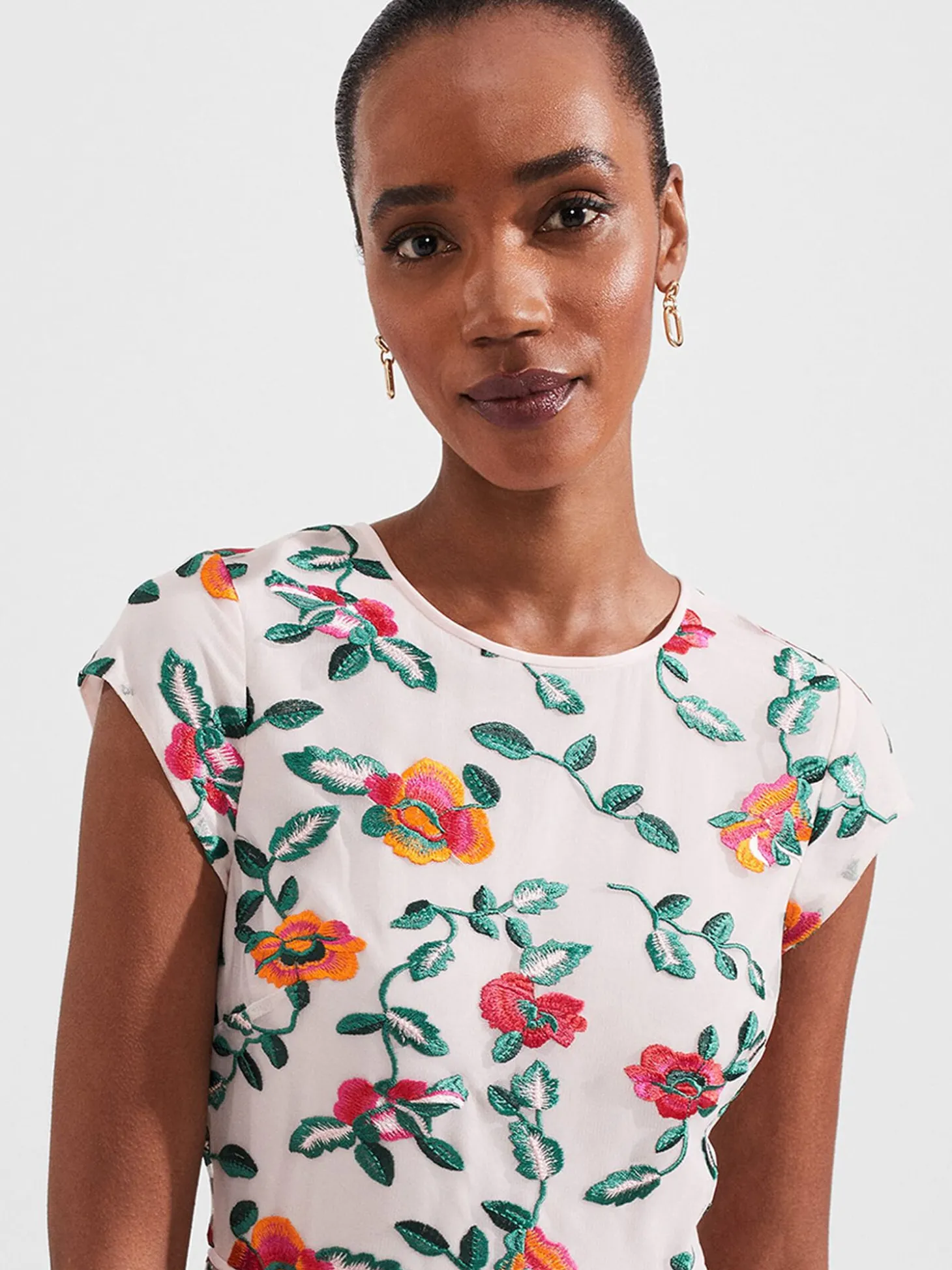 Womem Hobbs Dresses|Tia Embroidered Dress