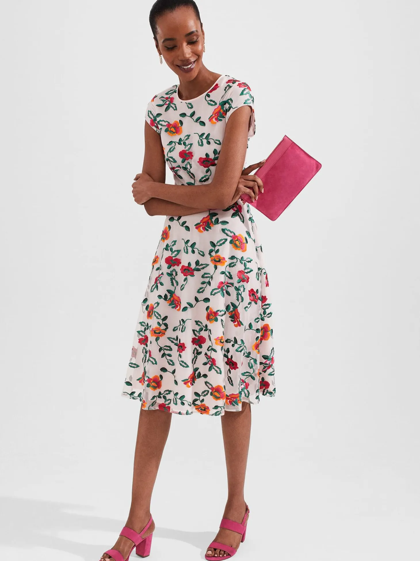 Womem Hobbs Dresses|Tia Embroidered Dress